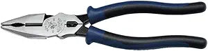 Klein Tools J12098 Universal Combination Pliers with Crimping Die, Toothed Pipe Grip, Induction Hardened Knives