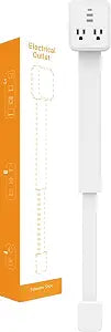 Outlet Extender Stick 17.2''25.8'' Adjustable with USB C & 2 USB Ports, Electrical Outlet Extender with 2 AC Outlets, Flexible Rotat Plug for Multi-Angle Use in Home, Office, RV Tight Spaces