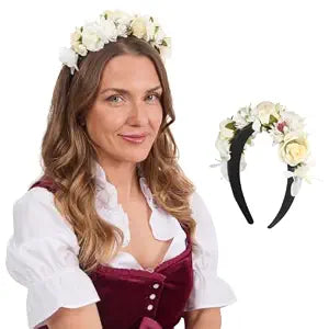 BAVARIA TRACHTEN Oktoberfest Headband for Women, Floral Headpiece, Flower Design