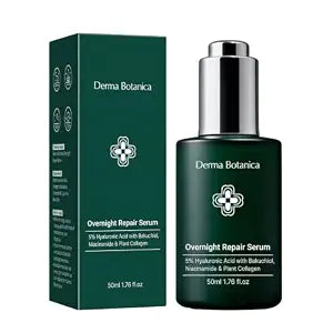 Derma Botanica Overnight Repair Serum, Derma Botanica Overnight Serum, With Hyaluronic Acid & Peptides Anti Aging & Hydrating, Night Facial Serum (1)