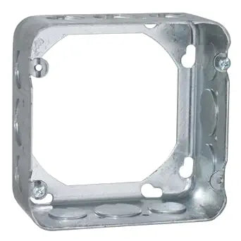RACO 262 Square Extension Ring, 4-11/16-Inch, Drawn, 2-1/8-Inch Deep with Eight 1/2-Inch and Four 3/4-Inch Side Knockouts