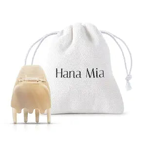 Hana Mia Small Cream White Claw Clip, 1 Inch Acetate Hair Clip for Women