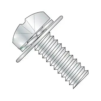M5-0.8 x 8 mm SEMS Screws/Double Washer/Phillips/Pan Head/Steel/Zinc/Split Lockwasher & Flat Washer / 10mm Flat Washer OD (Carton: 1,000 pcs)