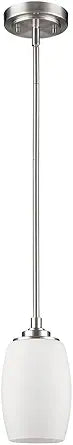 Acclaim Lighting IN21234SN Transitional One Light Mini Pendant from Sophia Collection in Pwt, Nckl, B/S, Slvr. Finish,
