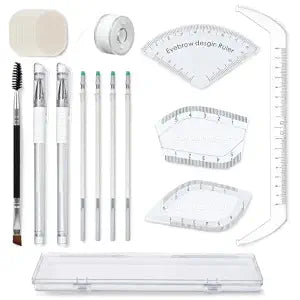 RUKANG 23Pcs Drawing Eyebrow Template Set, Suitable for Beginners
