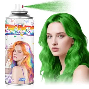 Green Hair Color Spray – Temporary Dye for Women, Kids & Teens (4.06oz)