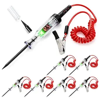 6 Pcs Automotive Test Light 3-48v DC Digital LED Circuit Tester