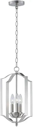 Maxim Lighting Provident 3-Light Chandelier | Satin Nickel Finish | Steel Construction | Dining Room Chandelier | 10035SN