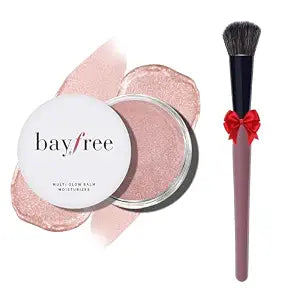 bayfree Multi-Use Cream Blush & Brush, Hydrating Balm for Cheek, Lip, Eye