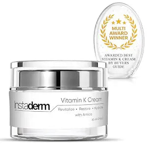 Vitamin K Cream with Arnica – Revitalizing Formula for the Appearance of Bruising, Spider Veins, Broken Capillaries, Dark Spots & Uneven Skin Tone – Under-Eye Cream for Dark Circles & Puffiness.