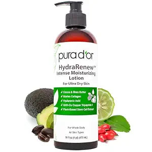PURA D'OR HydraRenew Intense Moisturizing Body Lotion for Dry Skin, 16oz