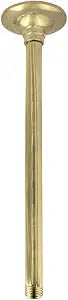 Kingston Brass K210A2 Trimscape 10-Inch Raindrop Shower Arm, L, Polished Brass