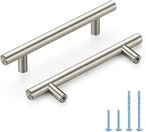 HOME EDIT Brushed Nickel Cabinet Handles 3-3/4 Inch Hole Spacing Stainless Steel Drawer Pulls for Cabinets, Dresser, Bathroom 45 Pack