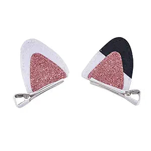 2Pcs Clip On Cat Ears Hair Clips Pink Cat Ear Clips Cute Hair Accessories
