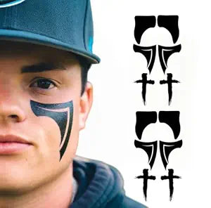Eye Black Tattoos, Phantom Cross Bravo, 6-Pair Set