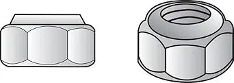 Hillman 3/8 Zinc-Plated Steel SAE Nylon Lock Nut 100 Pack - Self-Locking Locknuts