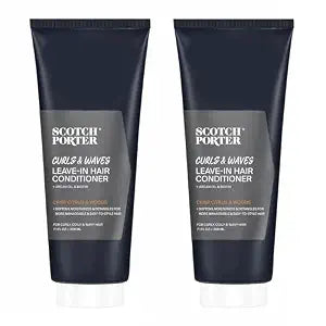 Scotch Porter Curls & Waves Leave-In Hair Conditioner for Men (2-Pack)