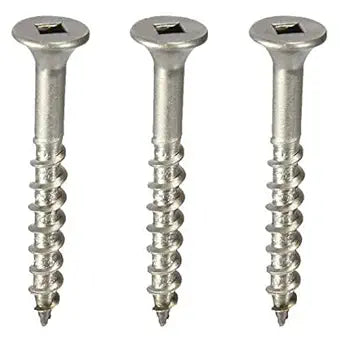 #12 x 4 Marine Grade Type 316 Stainless Steel Deck Screw Square Drive, Bugle Head (Quantity: 100) Type 17 Wood Cutting Point, 2-3/4" of Thread Length, #12 Screw Diameter, 4" Screw Length