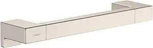 hansgrohe AddStoris Collection Modern Towel Bar, 12-Inch in Brushed Nickel, 41744820