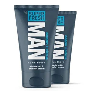 Super & Fresh Co. Ball Deodorant Lotion for Men, Daily Comfort, 4oz 2-Pack