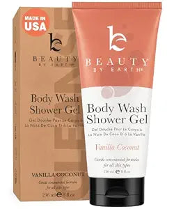 Vanilla Coconut Shower Gel Body Wash - USA Made with Organic Ingredients