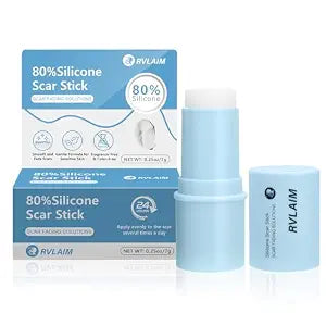 Rvlaim 80% Silicone Scar Stick for Face and Body, Old & New Scars,7g