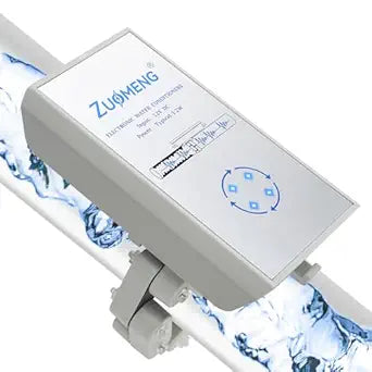 Electronic Water Descaler, Zuomeng Whole House Descaler with High Efficiency in Dissolving Scale for 2000-5000 sq ft Homes, 1.5 Pipes, Water Softener Alternative, No Chemicals, Salt or Filters
