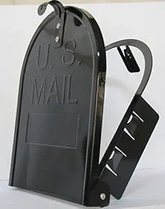 8 Inch (Width) by 10 Inch (Height) RetroFit"Snap-in" Mailbox Door Replacement - Black