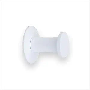Evi Hardware Bathroom Hanger | Stainless Steel Wall Hanger | White Lacquered | for Hanging Clothes, Coats or Towels | Adhesive and/or Screw Towel Rack | 190DUALBL