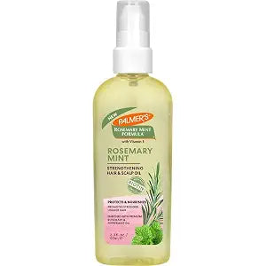Palmer's Hair Oil, Rosemary Mint Strengthening Hair & Scalp Oil, 3.3 fl. oz, Helps Stimulate Growth, Hydrating & Protecting for Anti-Breakage, Nourishes Dry Roots, Adds Softness & Shine