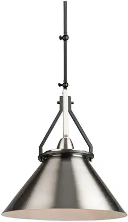 Art Craft Lighting Brydon - 1 Light Cone Pendant-Black/Brushed Nickel Finish