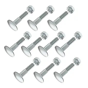 Box Truck Roll Up Door Parts, Carriage Bolt Kit for Whiting Todco (10 Pcs)