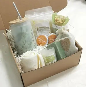 Get Well Soon Gift Basket- Relaxation, Birthday,Mothers gift/Self Care Package, After Surgery, Sympathy Gift for Loss of Loved One, Thinking of You Set, Grief/Comfort/Miscarriage for Women(Sage Green)