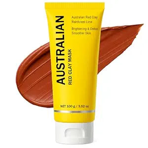 Australian Red Clay Face Mask, Mineral-Rich Detox Mud Mask with Kakadu Plum, Desert & Rainforest Lime Extracts, for Radiant-Looking, Smoother Skin, All Skin Types, 100 mL (1)