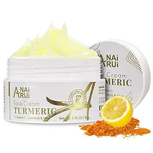 ANAI RUI Turmeric Face Cream with Vitamin C, 1.76 OZ