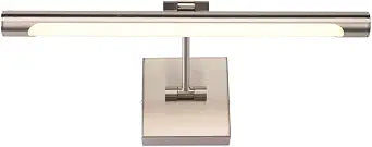 Joosenhouse LED Picture Lights Hardwired Dimmable 16.53" Inch Artwork Display Lamp with Swing Arm 7W(45W Eqv.), Hardwired Connection, 3000K Warm White, Brushed Nickel