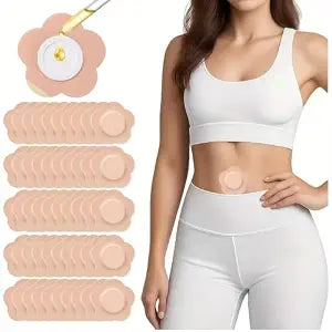 Castor Oil Patches for Belly Button, 50PCS Disposable Cotton Pack Wraps