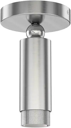ET2 Lighting Cleo 1-Light Flush Mount | Brushed Aluminum Finish | Aluminum and Polycarbonate Construction | Modern Mini Downlight Flush Mount | Hardwired Ceiling Installation | E21680-AL