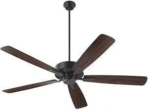 Quorum 4605-159 Ovation 60" Outdoor Damp-Rated Ceiling Fan, Matte Black