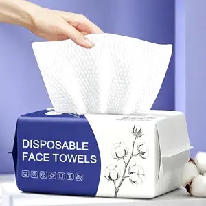 Disposable Face Towels, 100 Count Dry Facial Wipes