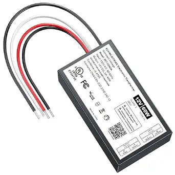 12V Dimmable LED Driver, 60W Triac ELV/MLV LED Transformer Compatible with Lutron&Leviton Switches, Dimmable Power Supply 60W 12V for Light Stirps, Smooth Flicker Free Dimming