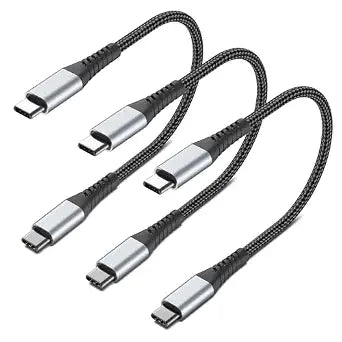 1FT USB C to USB C Cable, 3 Pack Short USB Type C Cable 60W Fast Charging