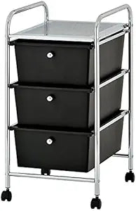 Urban Lifestyle 3 Tier Storage Cart, Black