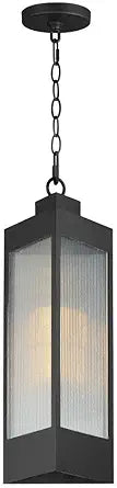 Maxim Lighting Triform 7.5" Pendant Light | Black/Antique Brass Aluminum Finish | Clear Ribbed Clear Ribbed Shade | Transitional Indoor Light Fixture | Home Decor Ceiling Fixture | 30764CRBKAB