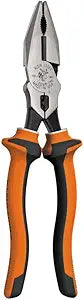 Klein Tools 12098EINS Insulated Combination Pliers with VDE Certified 3-Part Insulation, Crimping Die and Toothed Pipe-Grip