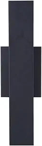 Craftmade ZA2650-MN-LED Rens 1 Light Outdoor LED Wall Lantern | 12 Inch Height | Integrated 400 Lumens LED 15 Watt Output 3000K Dimmable | Midnight Finish | UV Protection | Wet Rated