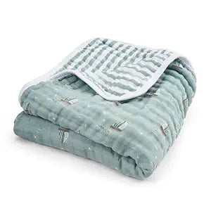 aden + anais Boutique Organic Dream Blanket, 100% Cotton Dream Blanket, Muslin Baby Blanket for Boys & Girls, Unisex Toddler Bedding, Newborn Crib Blanket, Nursery Essential, Sailing Seas