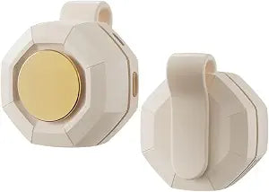 ICEDOG Portable Silent Mini Bladeless Fan Clip On  Small Clip Fan for Shirt & Waist, Adjustable 3-Speed Suspended Whirlwind Fan for Outdoor, Travel, Office Travel Accessories Gift (1, Khaki)