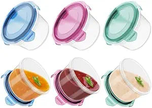 Freshmage 2.7 oz Salad Dressing Container to Go with Leakproof Lids, 6 Pack
