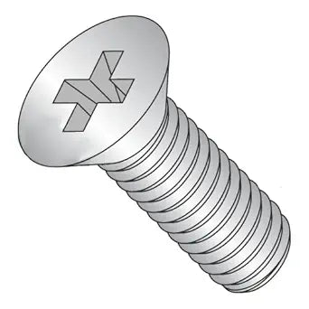 M3-0.5 x 6 mm Machine Screws/Phillips/Flat Head / 18-8 Stainless Steel / DIN965 (Carton: 2,000 pcs)